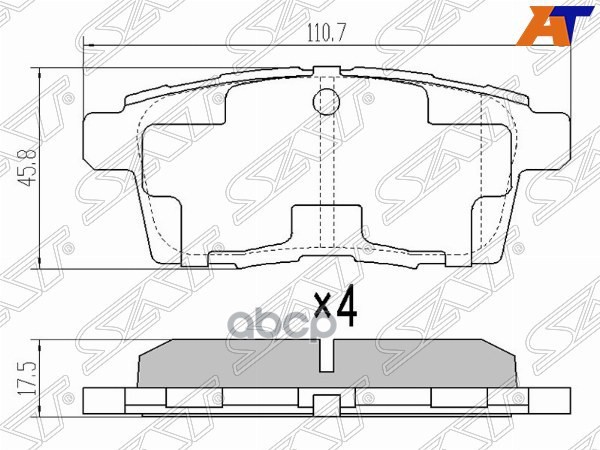 Колодки тормозные (Сзади) Mazda CX-7 06-12 / Ford Edge 06-14 Sat арт. ST-L2Y6-26-48Z