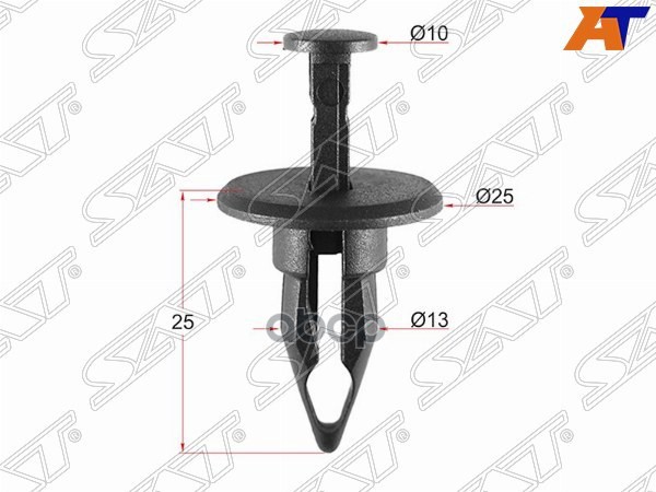 Клипса защиты бампера GM (Продажа по 10шт) Sat арт. ST-M10848