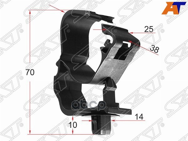 Клипса (крепления трубки эл. проводки TOYOTA/LEXUS (Продажа по 10шт)) Sat арт. ST-M12605