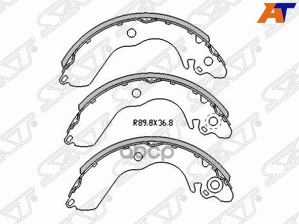 Колодки тормозные барабанные Mitsubishi Lancer 88-01 / Colt 88-03 Sat арт. ST-MN102632
