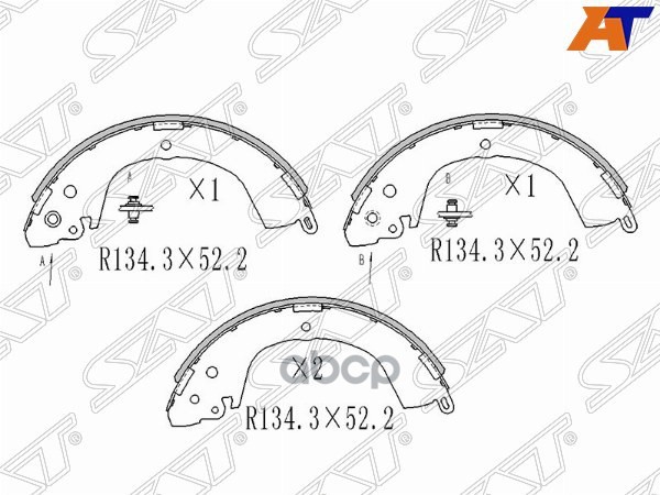 Колодки тормозные барабанные Mitsubishi Delica 90-07 / L200 96-16 Sat арт. ST-MN186403