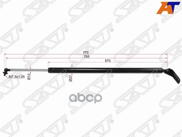 Амортизатор крышки багажника Mitsubishi Delica 94-07 / Space Gear 94-07 (Справа) Sat арт. ST-MR181464