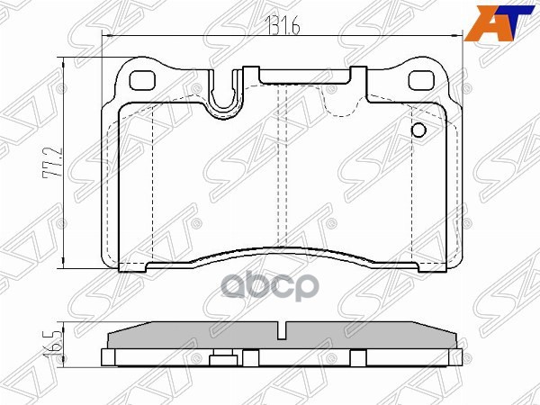 Колодки тормозные (Спереди) Land Rover Range Rover 02-12 / Range Rover Sport 05-13 Sat арт. ST-SFP500070
