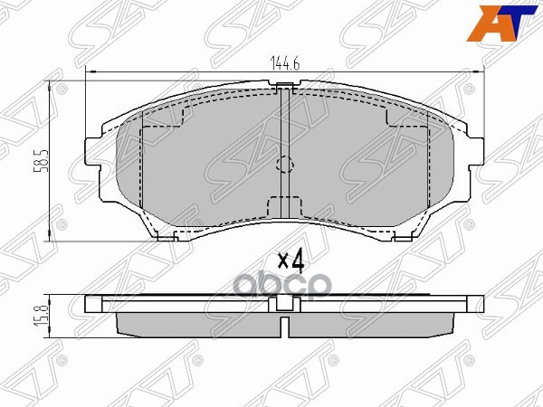 Колодки тормозные (Спереди) Ford Ranger USA 97-11 / Mazda B-Series 98-06 / BT-50 06-12 Sat арт. ST-UMY4-33-28Z