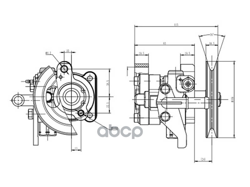Насос ГУР HYUNDAI ACCENT/ТАГАЗ 1.6 95-05/ELANTRA 1.6 00-06 Sat арт. ST-VP309