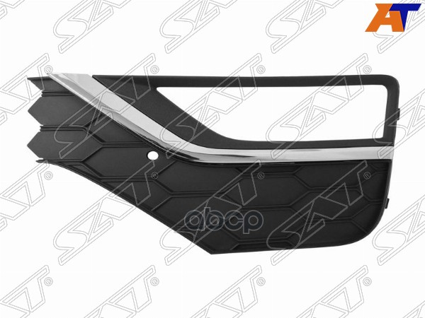 Оправа ПТФ Volkswagen Amarok 16-20 (Слева/ Под молдинг(и)) Sat арт. ST-VWA1-219-B2