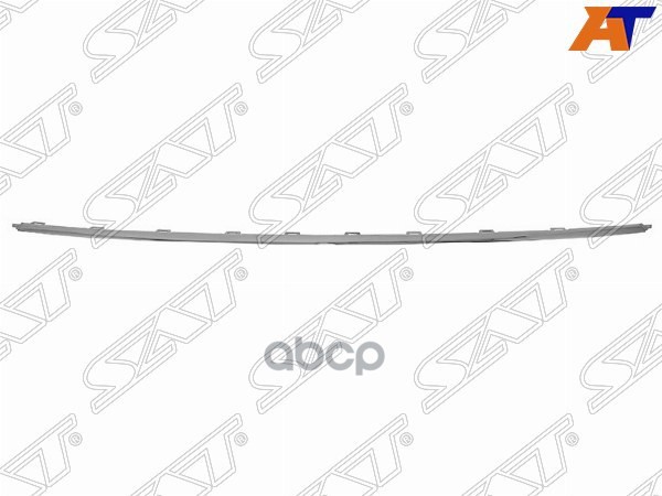 Молдинг бампера Volkswagen Polo 14-20 (Сзади/ По центру/ 4D SED/ Хром) Sat арт. ST-VWP6-087M-0