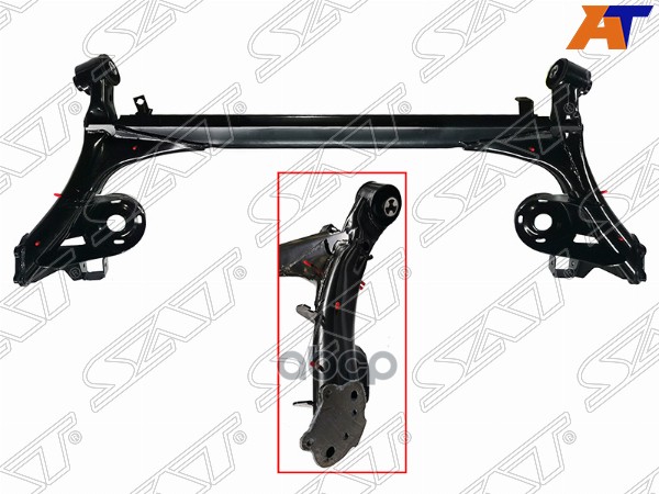 Балка задняя (Тормоза барабанные) Skoda Rapid 12-20 / Volkswagen Polo 09-22 Sat арт. ST-VWP6-802-A0