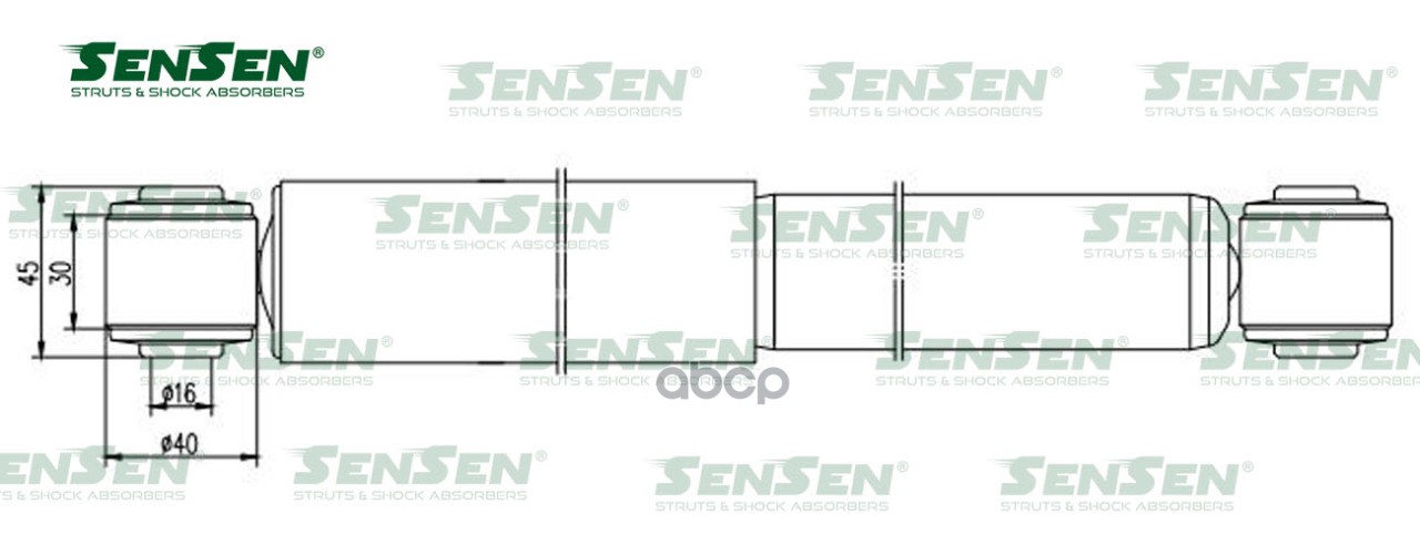 Амортизатор_задний Газовый Peugeot Partner, Citroen Berlingo 96> Sensen 12130407 Sensen арт. 12130407