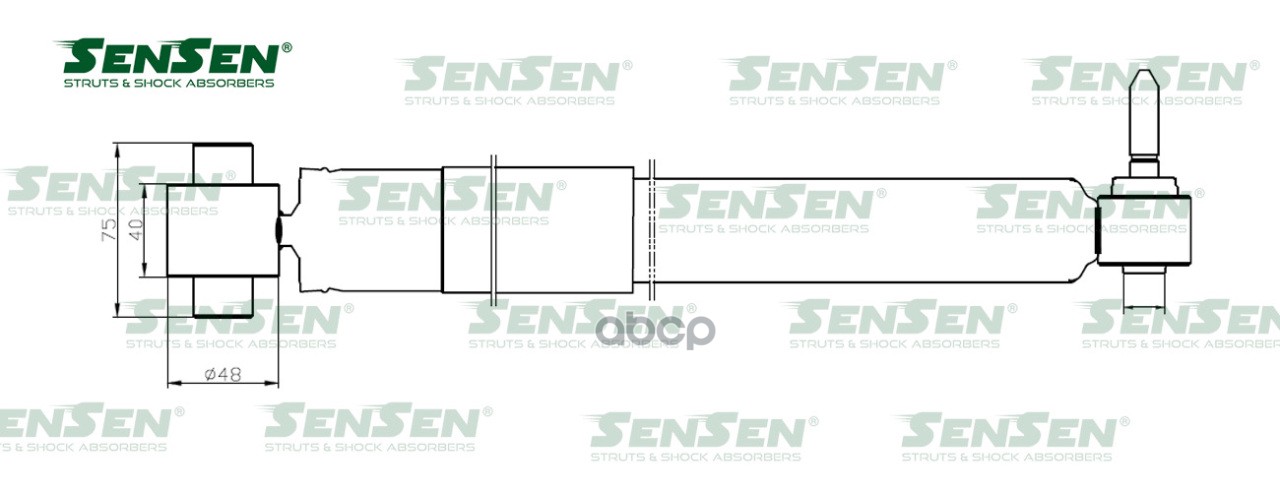 Амортизатор_зад Renault Megane III SENSEN 12130524 Sensen арт. 1213-0524