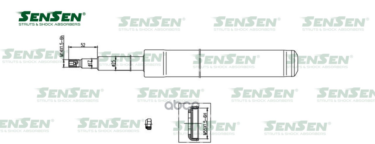 Амортизатор AUDI 100/A6 76-97 пер.газ. Sensen арт. 22130033