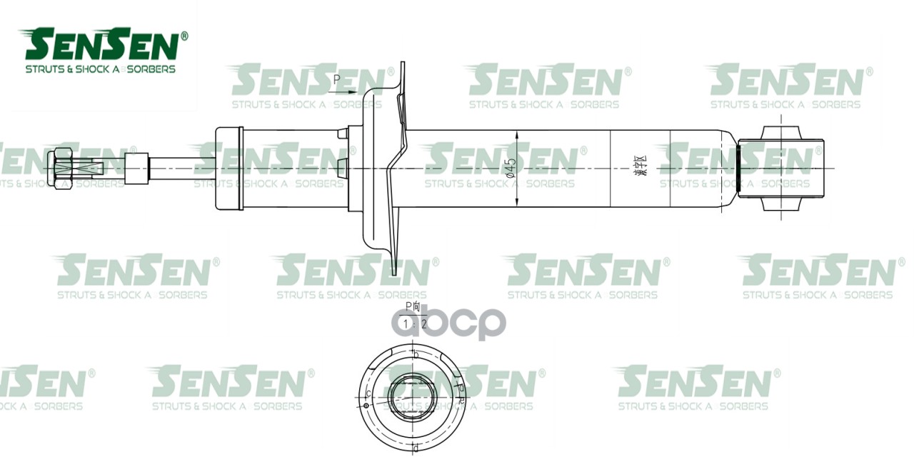 Амортизатор задний L=R (газ.) Toyota Cressida/Chaser/Cresta/MarkII 92-00 SENSEN 32130005 Sensen арт. 32130005