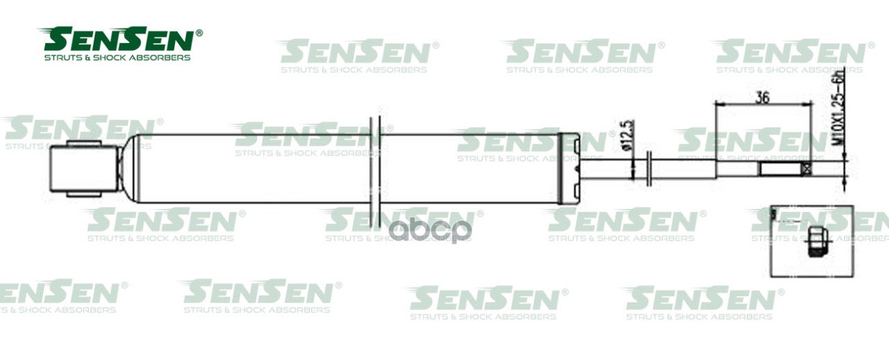 Амортизатор задний L=R (газ.) AUDI A3/GOLF V/SKODA OCTAVIA 03- SENSEN 3213-0212 Sensen арт. 3213-0212