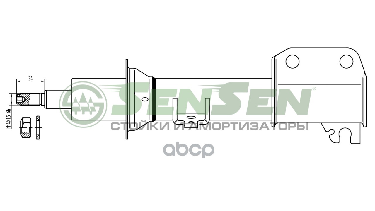 Амортизатор Renault Laguna 93-01 Пер.масл. Sensen 41140106 Sensen арт. 4114-0106