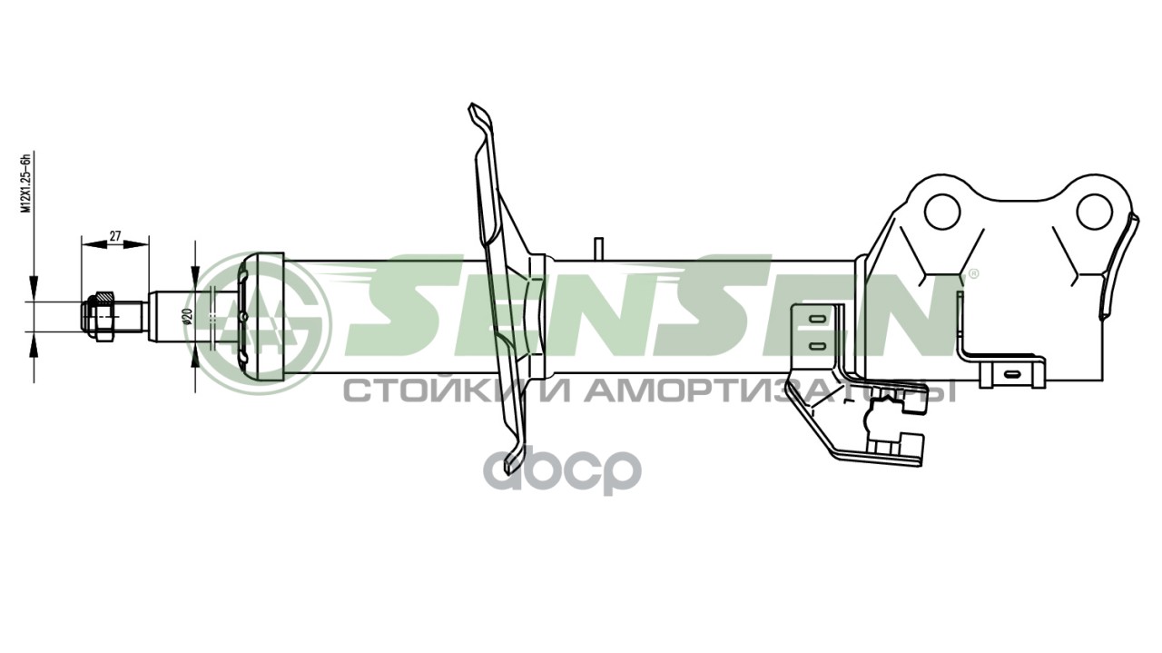 Амортизатор передний L NISSAN TIIDA 07- SENSEN 4213-0079 Sensen арт. 4213-0079