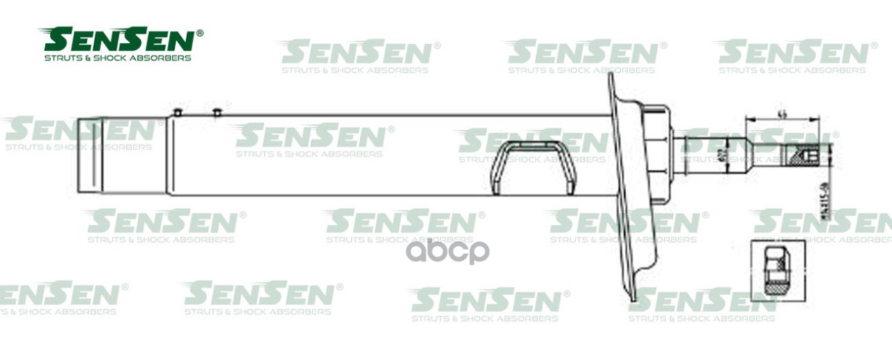Амортизатор Bmw E46 -04/01 Пер.прав.газ.(320-330) Sensen 42140462 Sensen арт. 4214-0462