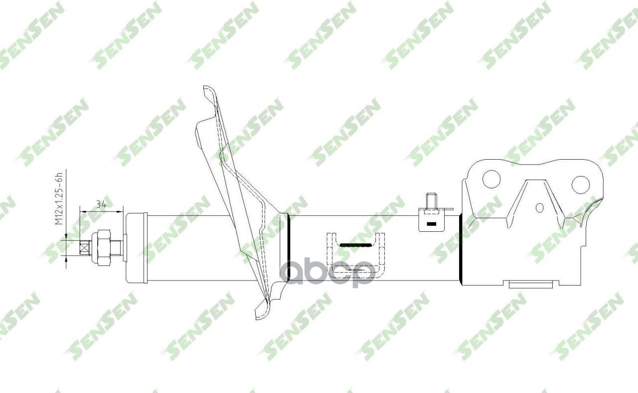 Амортизатор передний левый GAS Mitsubishi Lancer 07> SENSEN 42140756 Sensen арт. 42140756