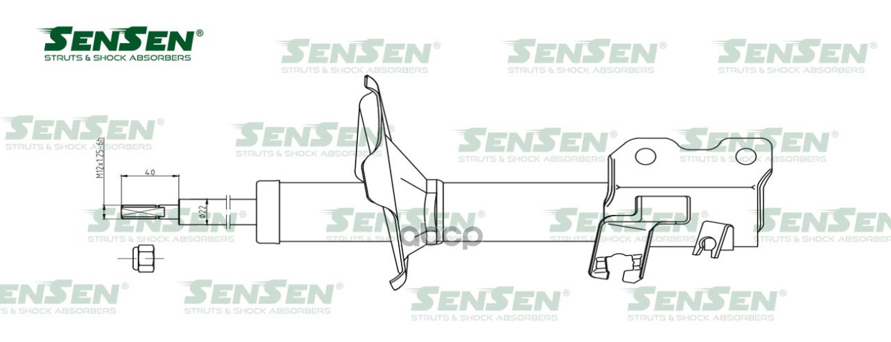 Амортизатор передний мост слева /NISSAN, MAXIMA IV седан (J31), MAXIMA QX седан (A33)/23,5(3,5)/бе SENSEN 4214-1081 Sensen ар...