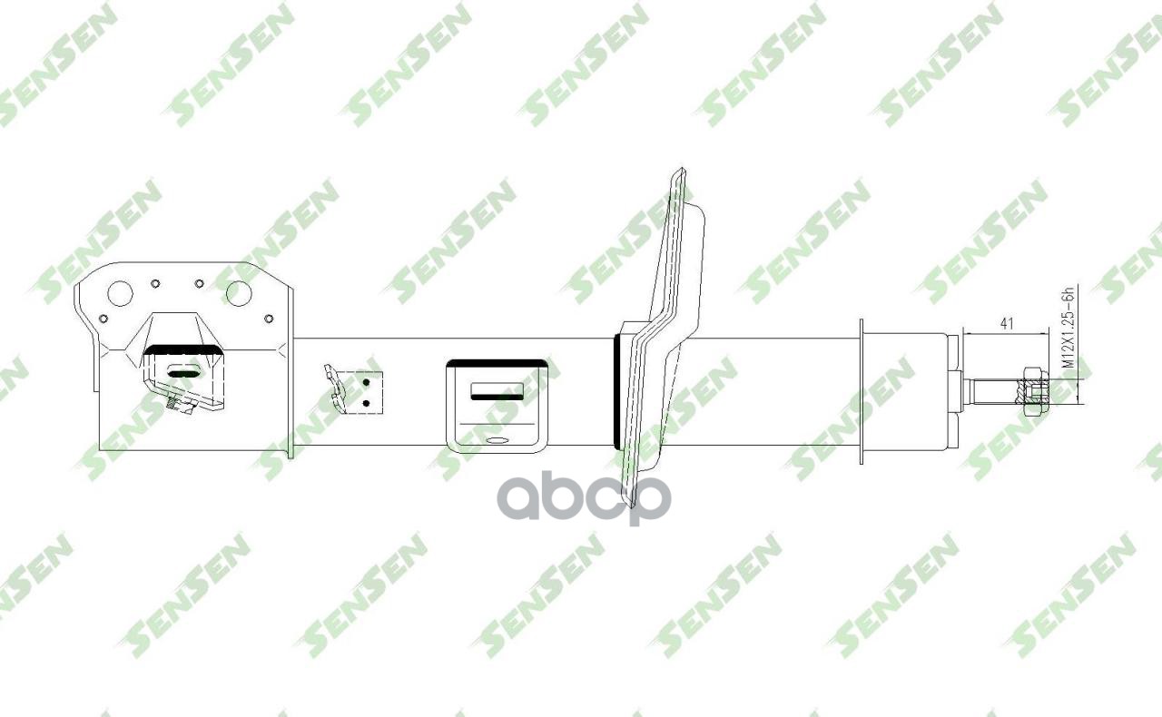 Амортизатор Передний Мост Слева /Fiat, Sedici , /Suzuki, Sx4 (Gy), Sx4 Седан (Gy)1,5-2(1,6)Бензин Sensen 42141658 Sensen арт....