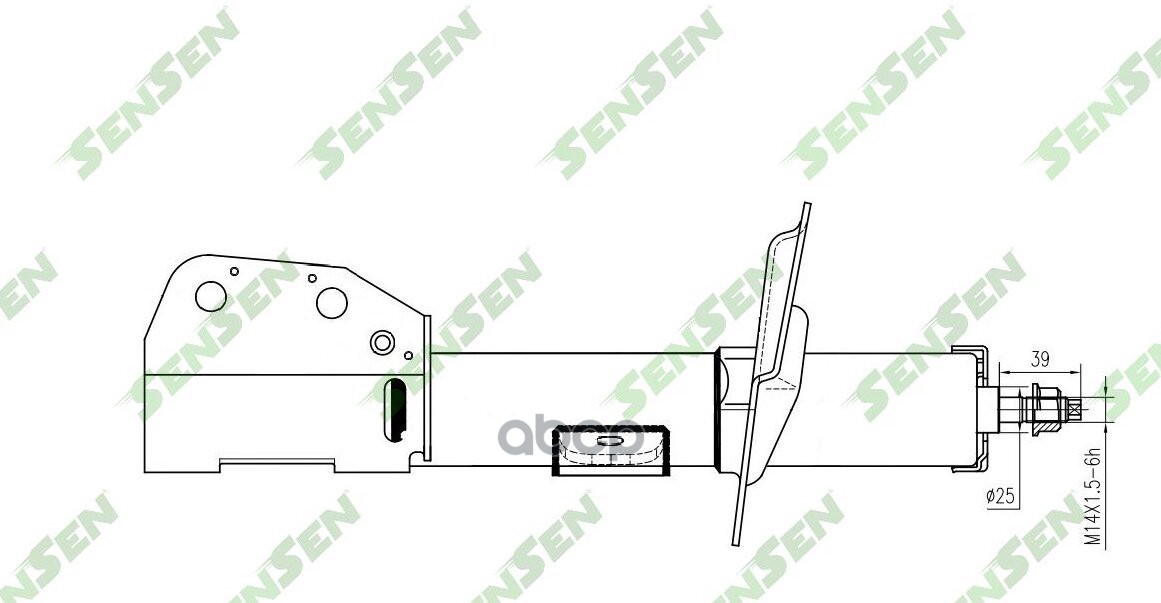 Амортизатор передний L газовый CHEVROLET CAPTIVA(C100, C140) 06- SENSEN 4214-2434 Sensen арт. 4214-2434