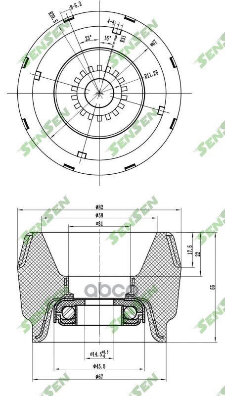 Опора Амортизатора Переднего Audi A3, Vw Golf/Bora All 97 Sensen M61220 Sensen арт. M61220