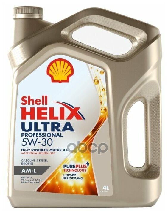 Shell Масло Моторное Синтетическое Helix Ultra Pro Am-L 5W-30 4Л 550046353