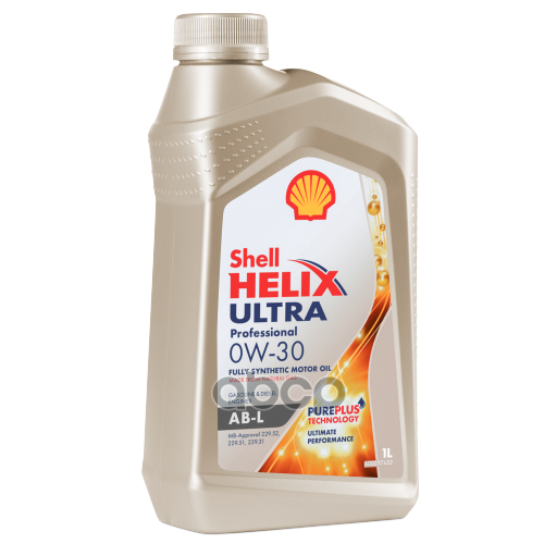 Shell Масло Моторное Синтетическое Helix Ultra Pro Ab-L 0W-30 1Л 550046413