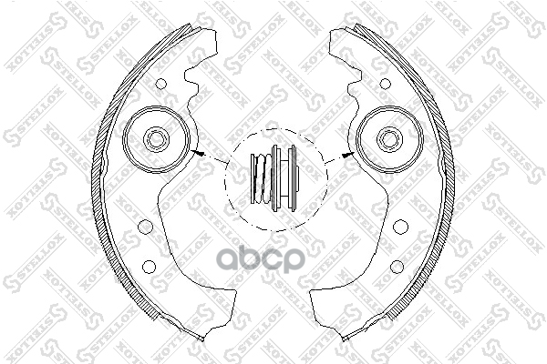 Колодки Барабанные Fiat Regata/Ritmo/Uno | Зад | Stellox арт. 026101SX