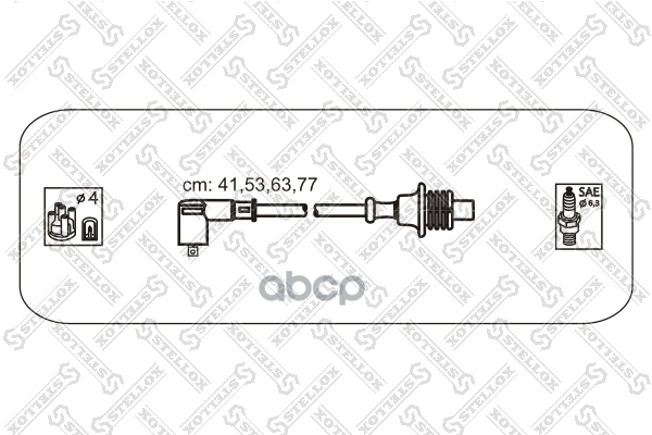 К-кт проводов Peugeot 306/406 1.6-1.8i 16V 94> Stellox арт. 1038155SX