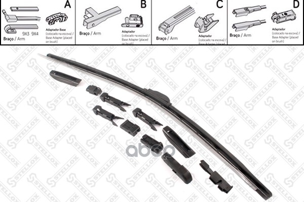 щетка гибридная, универс. 60024''_ Lexus, Toyota, Opel, Mazda, Mitsubishi 00 104600SX Stellox арт. 104600SX