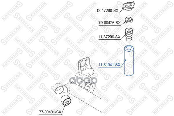 Пыльник амортизатора заднего Hyundai Getz 02>, KIA Picanto 04> Stellox арт. 1151041SX