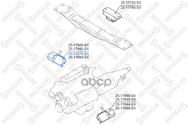 Подушка Двигателя Левая Nissan Terrano Ii R20 1993-2006 Stellox 25-17675-Sx Stellox арт. 2517675_SX