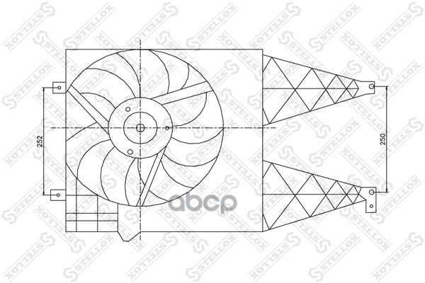 Вентилятор Охлаждения  Vw Polo/Bora/Lupo/Golf, Audi A3 00 2999011Sx Stellox арт. 2999011SX