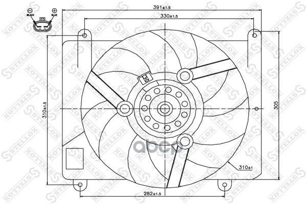 Вентилятор Охлаждения Fiat Punto Stellox арт. 2999059SX