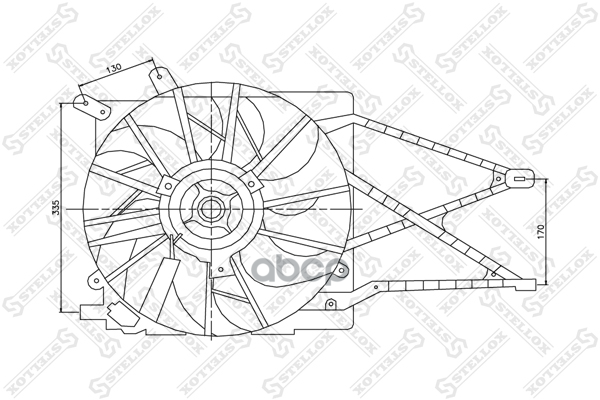 Вентилятор охлаждения  2999321SX Stellox арт. 2999321SX