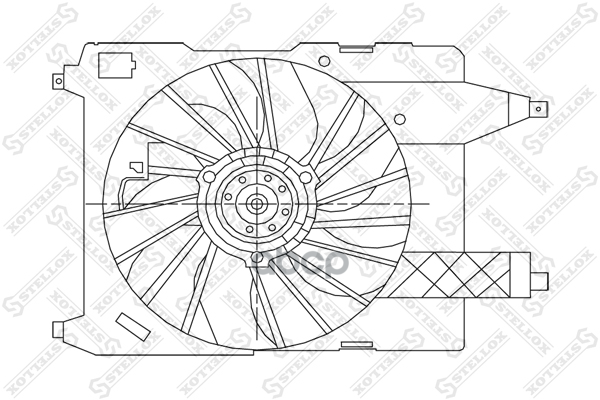 Вентилятор охлаждения Renault Megane 1.4-2.0 02> STELLOX 29-99410-SX Stellox арт. 2999410_SX