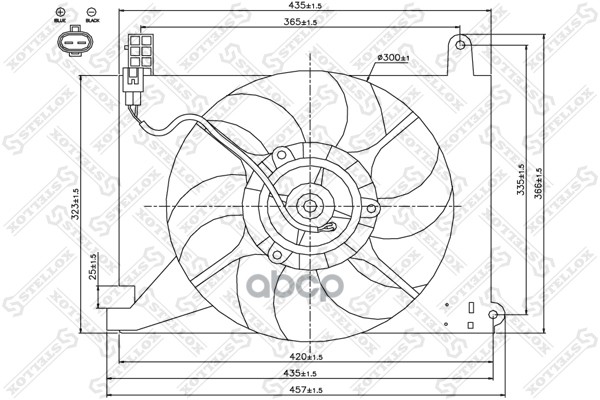 Вентилятор охлаждения  2999443SX Stellox арт. 2999443SX