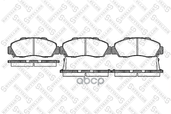 Колодки дисковые п. с антискр. пл. Honda Accord 2.0-3.0 90-03/Civi Stellox арт. 362002BSX