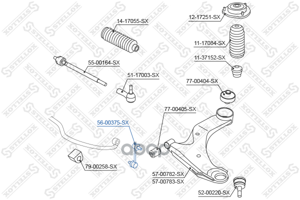 Тяга Стабилизатора Переднего Subaru Outback 10> Stellox арт. 5600375SX