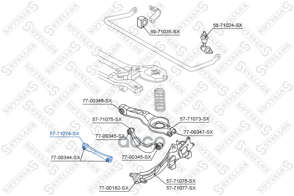 Рычаг задней подвески передний нижний Mazda 3 BK all 03> Stellox арт. 5771074SX