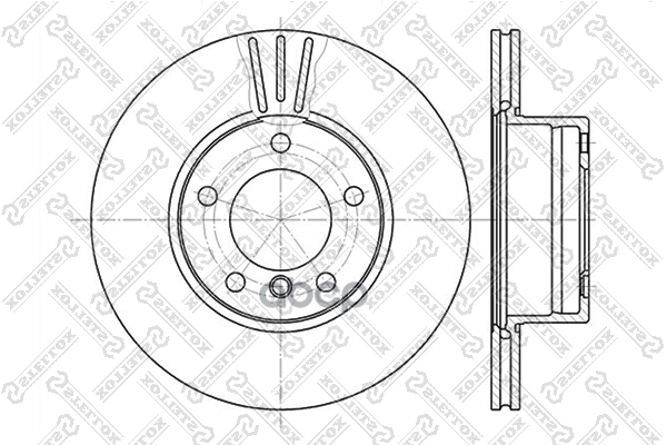 Диск тормозной передний BMW E39 2.0-3.5 M47-M62 95> Stellox арт. 60201536VSX
