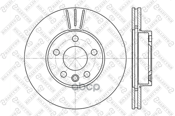 Диск Тормозной Передний Ford Galaxy, Vw Sharan 1.8-1.9Tdi 95 60202545Vsx Stellox арт. 60202545VSX
