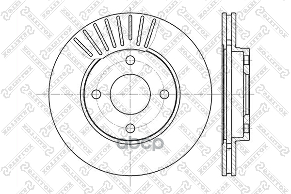 Диск тормозной передний Ford Focus/Fiesta all 98> Stellox арт. 60202549VSX