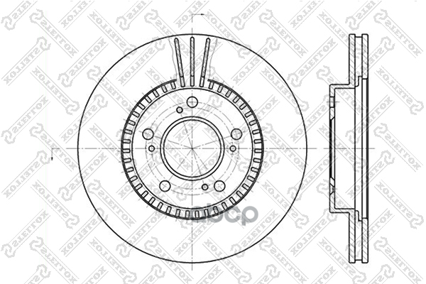 Диск тормозной передний Honda CR-V/Prelude 2.0-2.3 94> STELLOX 6020-2622V-SX Stellox арт. 60202622V_SX