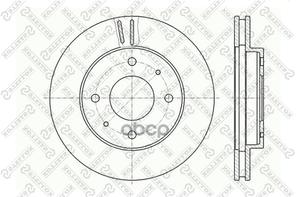 Диск тормозной передний Mitsubishi Galant, Volvo V40 1.8-2.4D 87 Stellox арт. 60203010VSX