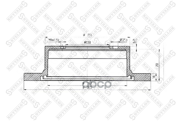 Диск тормозной задний Mitsubishi Pajero 2.4-3.5 91> Stellox арт. 60203022SX
