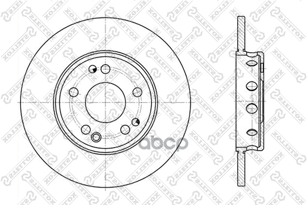 Диск тормозной передний Opel Ascona/Astra/Kadett/Vectra 1.3-1.7D STELLOX 6020-3606-SX Stellox арт. 60203606_SX