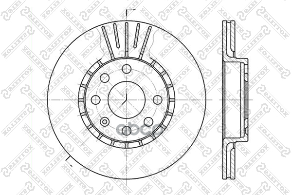 Диск Тормозной Передний Opel Astra/Vectra 1.8/1.7Td 91> Stellox 6020-3617V-Sx Stellox арт. 60203617V_SX