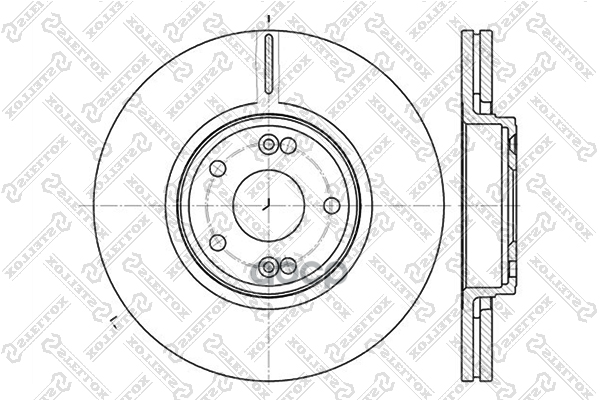 Диск тормозной передний 16'wheel STELLOX 60203932V_SX Stellox арт. 60203932V_SX