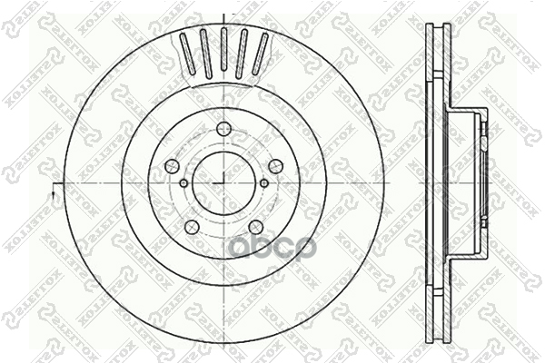 Диск тормозной передний Subaru Impreza 2.0 00> STELLOX 6020-4412V-SX Stellox арт. 60204412V_SX